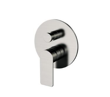 KIBO WALL MIXER W.DVTR ROUND PLATE *EXT PART* KB014351.GM BRUSHED GUNMETAL
