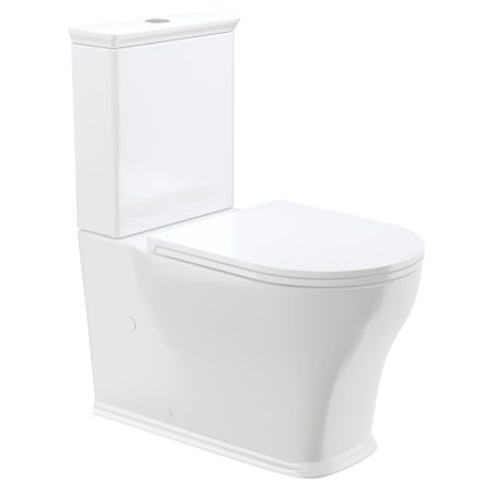 LILLIAN TORNADO FLUSH BACK TO WALL TOILET SUITE, SLIM SEAT S-TRAP 90-160 K031A-2 GLOSS WHITE