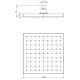 LEXI SHOWER ROSE 200MM SQUARE LE5100-40 BRUSHED NICKEL