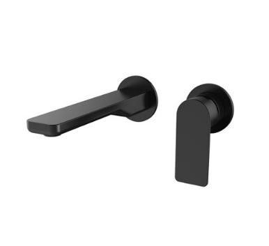 KIBO WALL MOUNT 200MM SPOUT BASIN MIXER EXT. PART *REQUIRES ARB0120* KB014225.MB MATTE BLACK