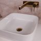 PETRA ABOVE COUNTER BASIN 390X390MM 0TH NO O/F RB196 GLOSS WHITE
