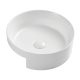 REBA SEMI RECESSED BASIN WITH O/F 390MM 0TH RB4064 GLOSS WHITE