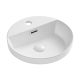REBA SEMI INSET BASIN WITH O/F 390MM 1TH RB4066 GLOSS WHITE