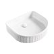 ELEANORE ARCH FLUTED ABOVE COUNTER BASIN 415X365MM NO O/F 0TH RB463 GLOSS WHITE