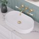 ELEANORE OVAL FLUTED ABOVE COUNTER BASIN 580X360MM NO O/F 0TH RB464 GLOSS WHITE
