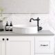 ELEANORE ROUND FLUTED ABOVE COUNTER BASIN 410MM NO O/F 0TH RB465MW MATTE WHITE
