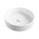 ELEANORE ROUND FLUTED ABOVE COUNTER BASIN 410MM NO O/F 0TH RB465 GLOSS WHITE