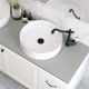 ELEANORE ROUND FLUTED ABOVE COUNTER BASIN 410MM NO O/F 0TH RB465 GLOSS WHITE