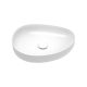 PEBBLE MEDIUM ABOVE COUNTER BASIN 500X400MM 0TH NO O/F RB487W MATTE WHITE