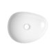 PEBBLE MEDIUM ABOVE COUNTER BASIN 500X400MM 0TH NO O/F RB487W MATTE WHITE