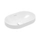 ALUCA PILL SEMI INSET BASIN 530X340MM 0TH WITH O/F RB530 GLOSS WHITE