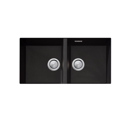 SANTORINI DOUBLE BOWL UNDERMOUNT SINK ST-BL1563U OF BLACK