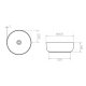 ARCISAN 400×140 ABOVE COUNTER BASIN AR04631.MW MATTE WHITE