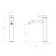 AXUS PIN LEVER EXTENDED HEIGHT BASIN MIXER AX01311 CHROME