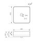 XONI 400 THIN SQUARE ABOVE COUNTER BASIN XN04632.MW MATTE WHITE