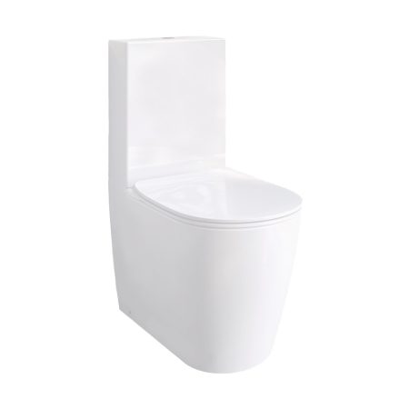 SYNERGIIONE BACK TO WALL TOILET SUITE SLIM SEAT – BACK INLET ONLY SY04137 WHITE