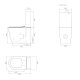 SYNERGIIONE BACK TO WALL TOILET SUITE SLIM SEAT – BACK INLET ONLY SY04137 WHITE