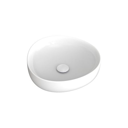 PEBBLE SMALL ABOVE COUNTER BASIN RB486 GLOSS WHITE