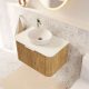 PEBBLE SMALL ABOVE COUNTER BASIN RB486 GLOSS WHITE
