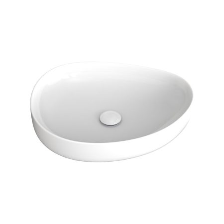 PEBBLE MEDIUM ABOVE COUNTER BASIN RB487 GLOSS WHITE