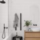 VERTICAL SINGLE HEATED RAIL 12V VP900B MATTE BLACK