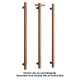 VERTICAL SINGLE HEATED RAIL 240V VSH900HBZ BRUSHED BRONZE