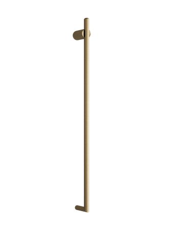 VERTICAL SINGLE HEATED RAIL VTH900BB BRUSHED BRASS