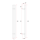 VERTICAL SINGLE HEATED RAIL TRIPLE TUBE VW900BN