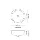 ARKO 405 CERAMIC BASIN 191861 GLOSS WHITE