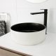 MARGOT DUO WHITE/BLACK CERAMIC BASIN 360×130 TOPCMAR360WB