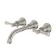 CROMFORD WALL BASIN/BATH TAP SET 134-1126-40-1 BRUSHED NICKEL