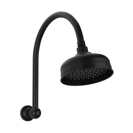 CROMFORD HIGH-RISE SHOWER ARM & ROSE 134-5300-10 MATTE BLACK