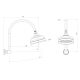 CROMFORD HIGH-RISE SHOWER ARM & ROSE 134-5300-00 CHROME
