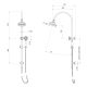 CROMFORD TWIN SHOWER 134-6510-10 MATTE BLACK