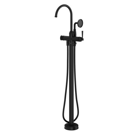 CROMFORD FLOOR MOUNTED BATH MIXER WITH HAND SHOWER 134-7451-10 MATTE BLACK