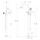 CROMFORD FLOOR MOUNTED BATH MIXER WITH HAND SHOWER 134-7451-10 MATTE BLACK