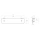 CROMFORD GLASS SHELF 450MM 134-8600-40 BRUSHED NICKEL