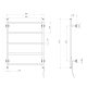 CROMFORD HEATED TOWEL LADDER 550MM x 750MM 134-8750-12 BRUSHED GOLD