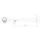 VASK WALL BASIN/BATH OUTLET 200MM 139-7610-31-1 BRUSHED CARBON