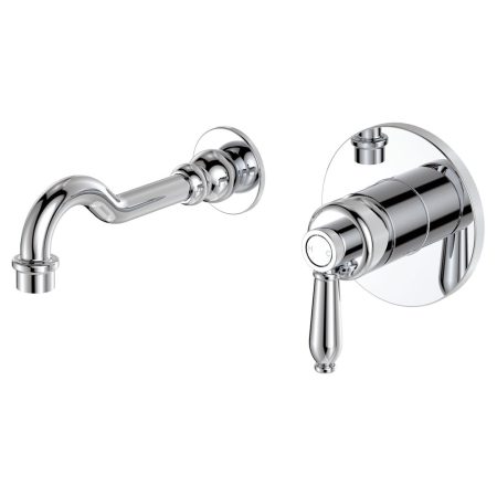ELEANOR WALL BASIN/BATH MIXER SET 202106CC-LF CHROME