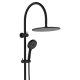 EMPIRE SLIM CURVED TWIN SHOWER 455110B MATTE BLACK