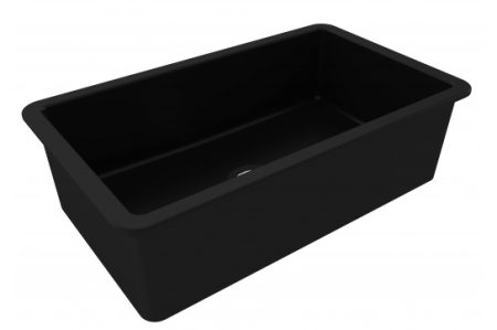 CUISINE 81×48 INSET FINE FIRECLAY SINK CU81FS-MB MATTE BLACK