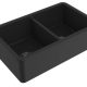 CUISINE 85×46 DOUBLE INSET FINE FIRECLAY SINK CUD85FS-MB MATTE BLACK