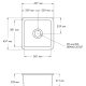 CUISINE 46×46 INSET FINE FIRECLAY SINK CU463FS-MW MATTE WHITE