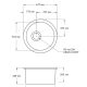 CUISINE ROUND 47 INSET FINE FIRECLAY SINK CUR47FS-MB MATTE BLACK