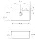 CUISINE 46×46 INSET FINE FIRECLAY SINK CU68FS WHITE GLOSS