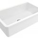 CUISINE 81×48 INSET FINE FIRECLAY SINK CU81FS GLOSS WHITE