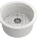 CUISINE ROUND 47 INSET FINE FIRECLAY SINK CUR47FS WHITE GLOSS