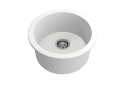 CUISINE ROUND 47 INSET FINE FIRECLAY SINK CUR473FS-MW MATTE WHITE