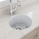 CUISINE ROUND 47 INSET FINE FIRECLAY SINK CUR47FS WHITE GLOSS